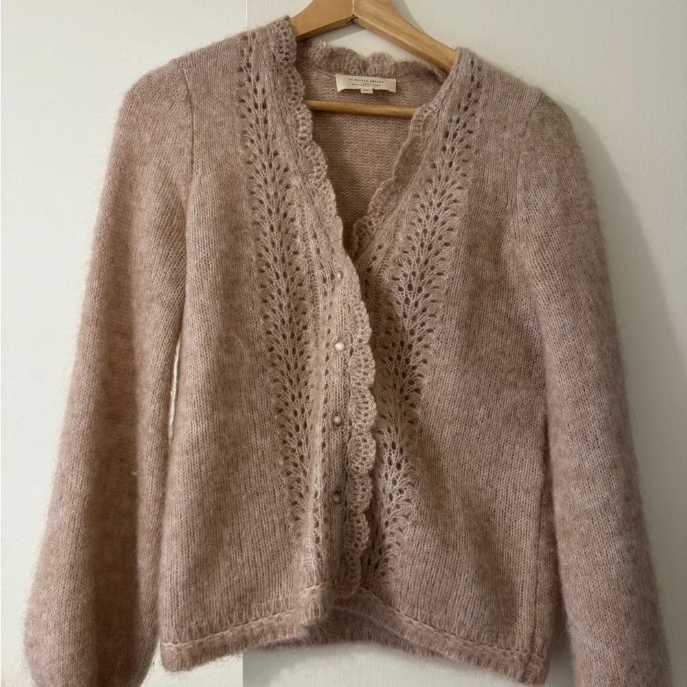 Sezane Angelie Cardigan Light Beige - Size XXS EUC - Picture 3 of 6